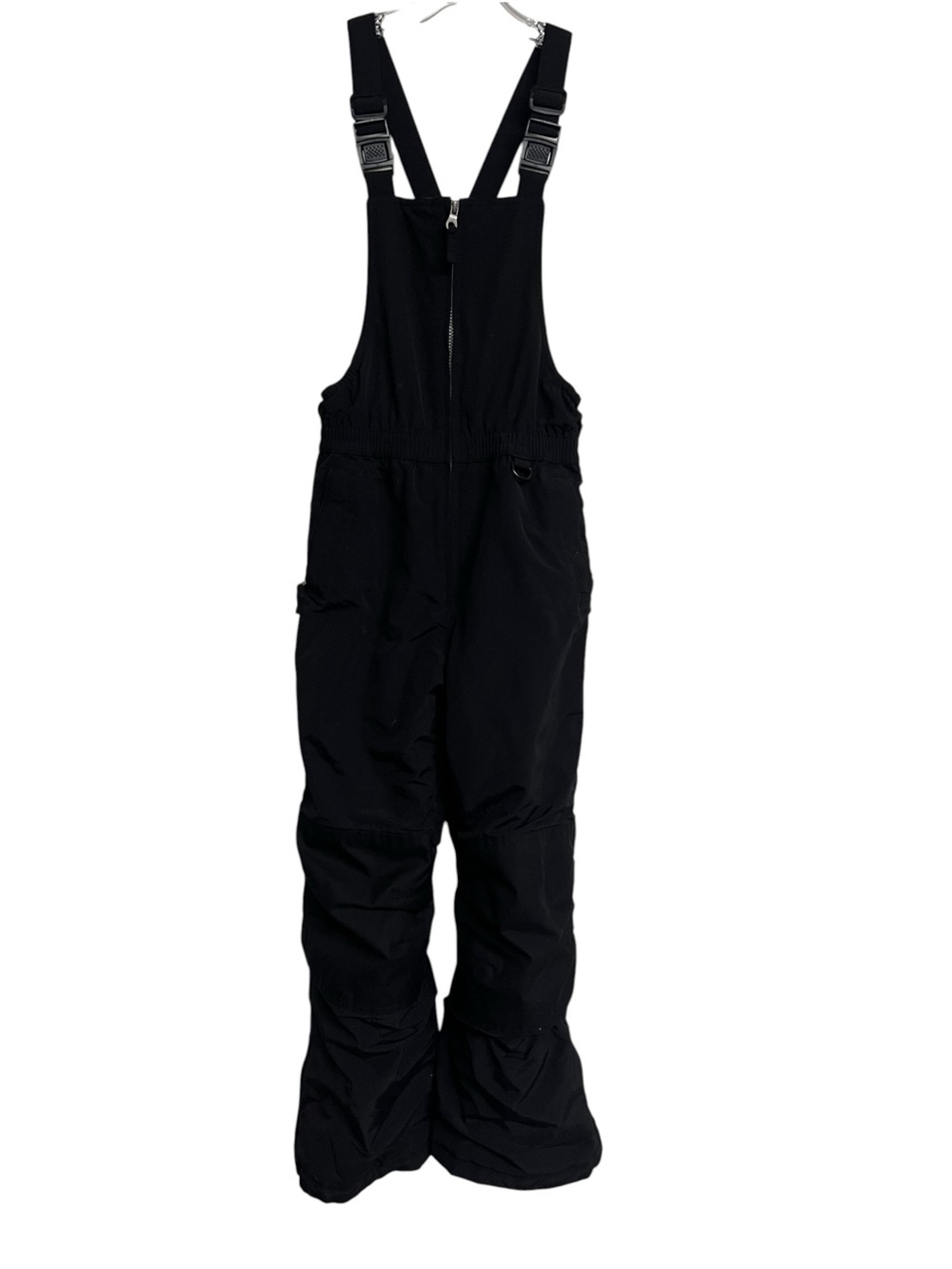 Lands End Kids Squall Waterproof 
Grow A Longs Black Snow Bib Overalls Iron Knee